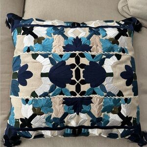Anthropologie throw pillow - Noa pillow in blue